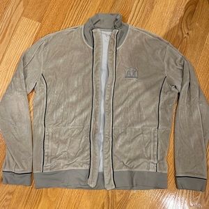 Mens Armani exchange velour zip-up sweater